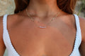 Pink pearled sparkle necklace
