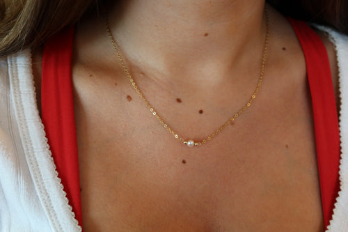 baby pink pearl sparkle chain